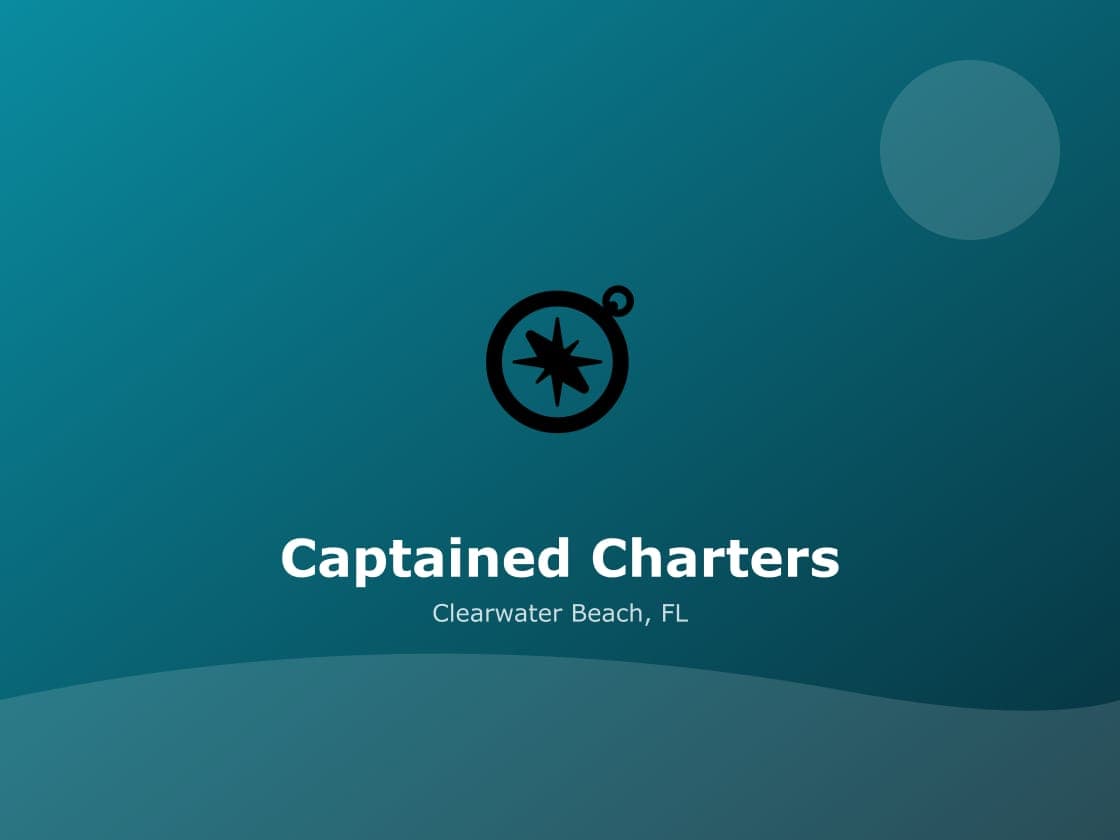 Licensed captain steering a pontoon boat past Clearwater Beach